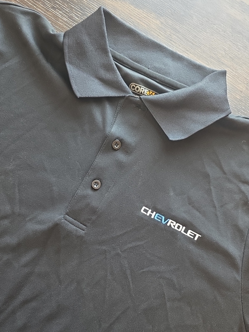 Chevrolet Men’s Black Polo Shirt with Embroidered Logo